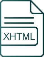 xhtml file formato linea pendenza icona vettore