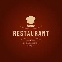 ristorante design elemento nel Vintage ▾ stile per logotipo vettore