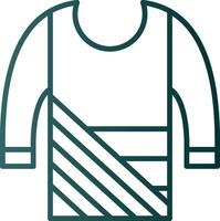 maglione linea pendenza icona vettore