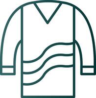 maglione linea pendenza icona vettore