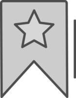 bookmarking linea pieno in scala di grigi icona design vettore
