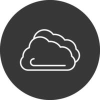 nube linea rovesciato icona design vettore