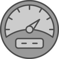 valutare linea pieno in scala di grigi icona design vettore