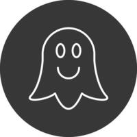 fantasma linea rovesciato icona design vettore