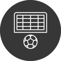 calcio obbiettivo linea rovesciato icona design vettore
