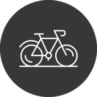 bicicletta linea rovesciato icona design vettore