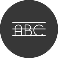 alfabeto linea rovesciato icona design vettore
