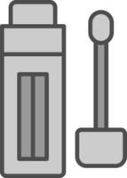 correttore linea pieno in scala di grigi icona design vettore