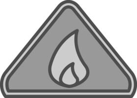 avvertimento cartello linea pieno in scala di grigi icona design vettore