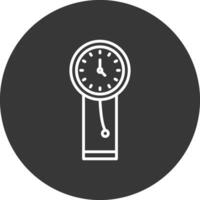 orologio linea rovesciato icona design vettore