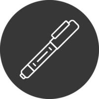 penna linea rovesciato icona design vettore