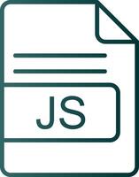 js file formato linea pendenza icona vettore