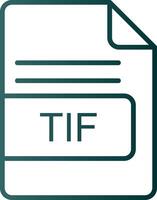 tif file formato linea pendenza icona vettore