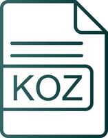 koz file formato linea pendenza icona vettore