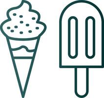 icona del gradiente della linea del gelato vettore