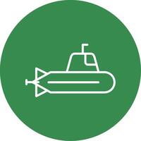 sottomarino Multi colore cerchio icona vettore