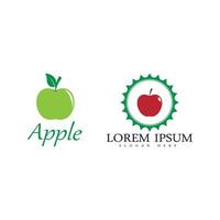 modello di logo di illustrazione vettoriale di mela