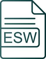 esw file formato linea pendenza icona vettore