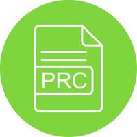 prc file formato Multi colore cerchio icona vettore