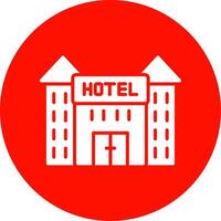 Hotel Multi colore cerchio icona vettore