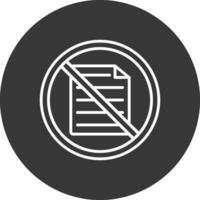 Proibito cartello linea rovesciato icona design vettore