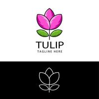 vettore di progettazione del modello di logo del tulipano