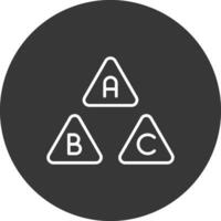 abc linea rovesciato icona design vettore