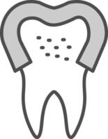 gomma linea pieno in scala di grigi icona design vettore