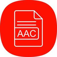 aac file formato linea curva icona design vettore