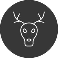 cervo linea rovesciato icona design vettore