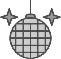 discoteca palla linea pieno in scala di grigi icona design vettore