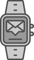 messaggi linea pieno in scala di grigi icona design vettore
