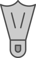 pinne linea pieno in scala di grigi icona design vettore