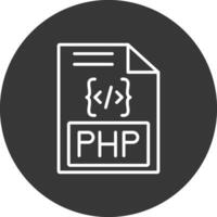 php linea rovesciato icona design vettore