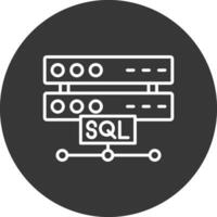 sql linea rovesciato icona design vettore