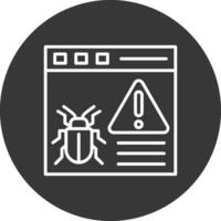 virus avvertimento linea rovesciato icona design vettore
