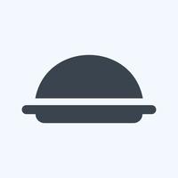 icona che serve cibo - stile glifo - illustrazione semplice, tratto modificabile. vettore