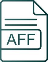 aff file formato linea pendenza icona vettore