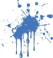 blu dipingere inchiostro acqua liquido schizzare uno colore vettore