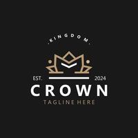 corona logo semplice design modello. Vintage ▾ corona logo reale re Regina simbolo vettore