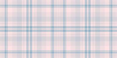 cotone tessuto sfondo senza soluzione di continuità, pastello tessile struttura . flusso plaid modello dai un'occhiata tartan nel bianca e nebbioso rosa colori. vettore