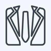 icona tuta 1 - stile linea, illustrazione semplice, tratto modificabile vettore