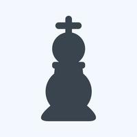 icona scacchi 2 - stile glifo, illustrazione semplice, tratto modificabile vettore