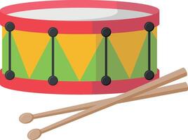 illustrazione di un' tamburo nel cartone animato stile isolato su bianca sfondo vettore