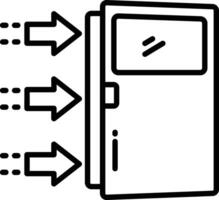 Uscita porta schema illustrazione vettore