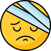 un sorprendente icona di dolore emoji, ferito, triste, espressioni vettore
