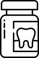 dentale polvere schema illustrazione vettore