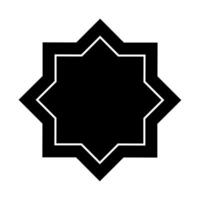 otto appuntito stella icona nero silhouette geometrico design elemento forma isolato su bianca sfondo. vettore