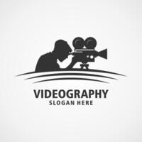 telecamera logo design illustrazione vettore