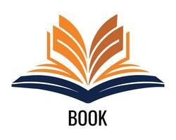 design del logo del libro vettore